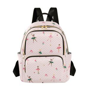 Ballerina Quilted Backpack Purse Fashion Small Backpack Shoulder C >:)